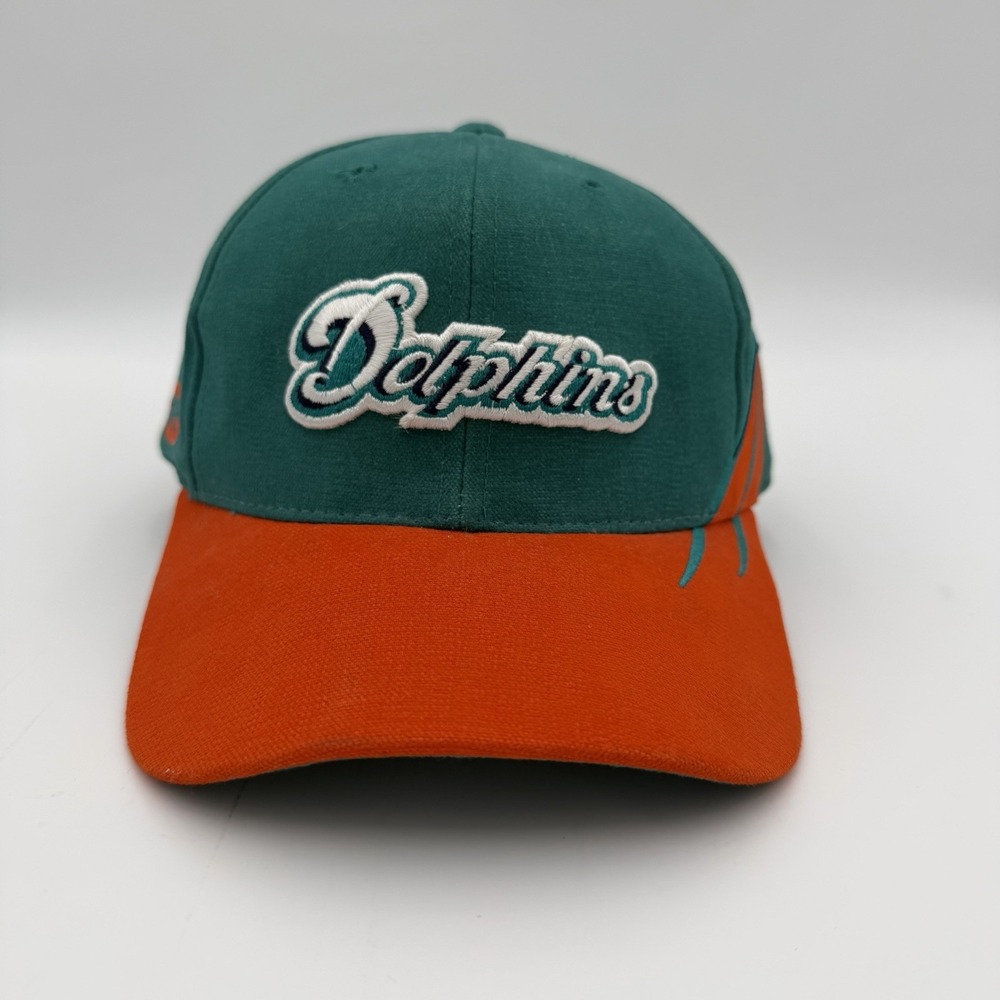 Vintage Miami Dolphins SPL 28 adjustable cap embroidered teal orange NFL NWOT OS